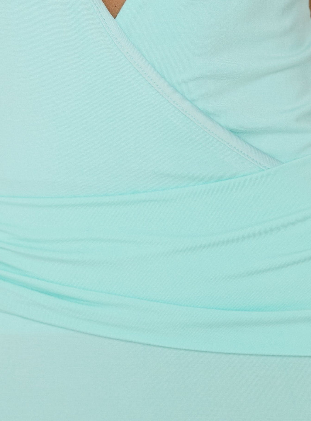 So Major Draped A-Line Maxi Dress Blue