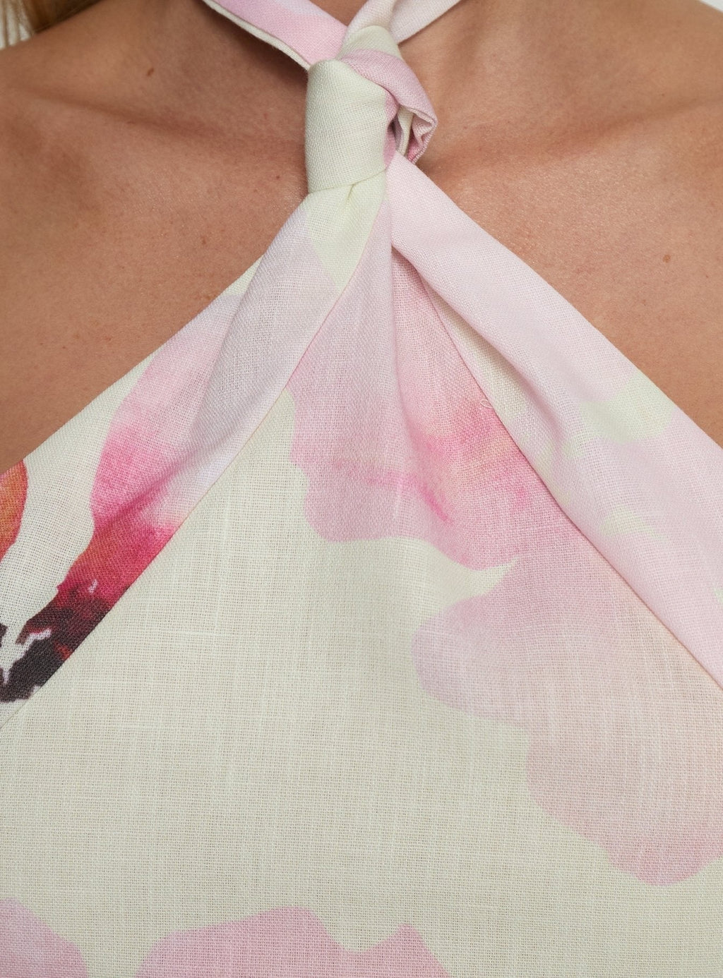 Diamanda Halter Top Pink Floral