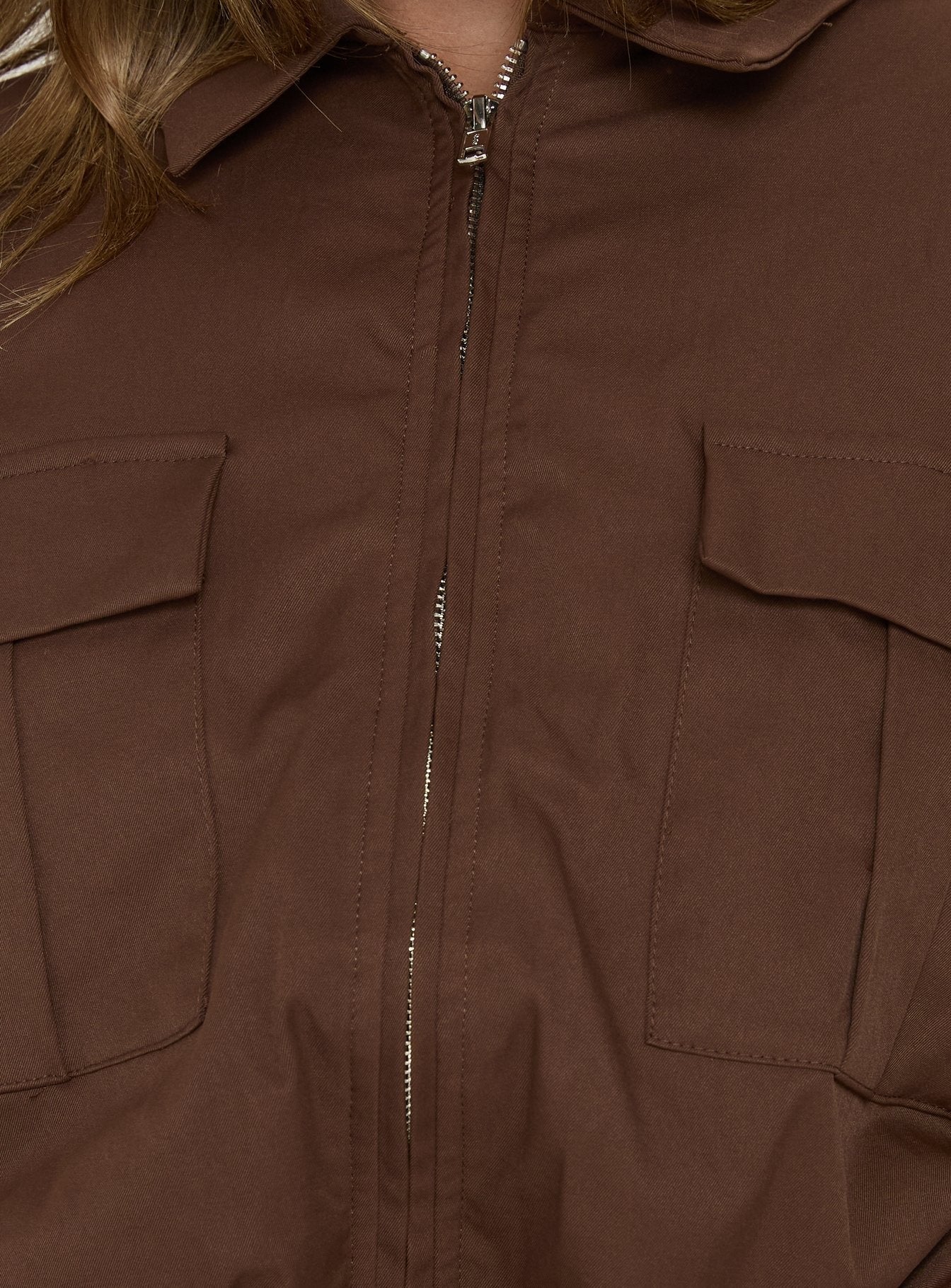 Right Time Bomber Jacket Chocolate