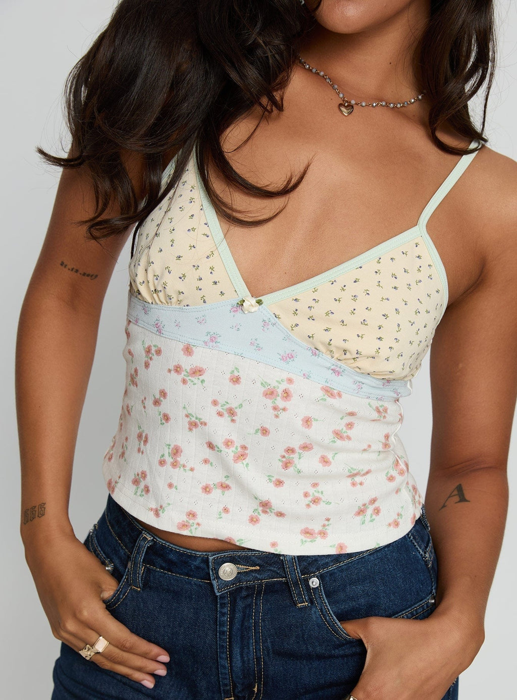 Talene Patchwork Cami Top Multi