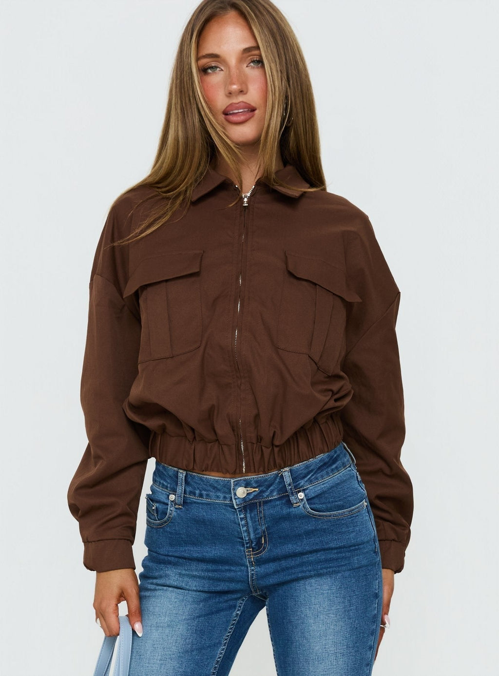 Right Time Bomber Jacket Chocolate