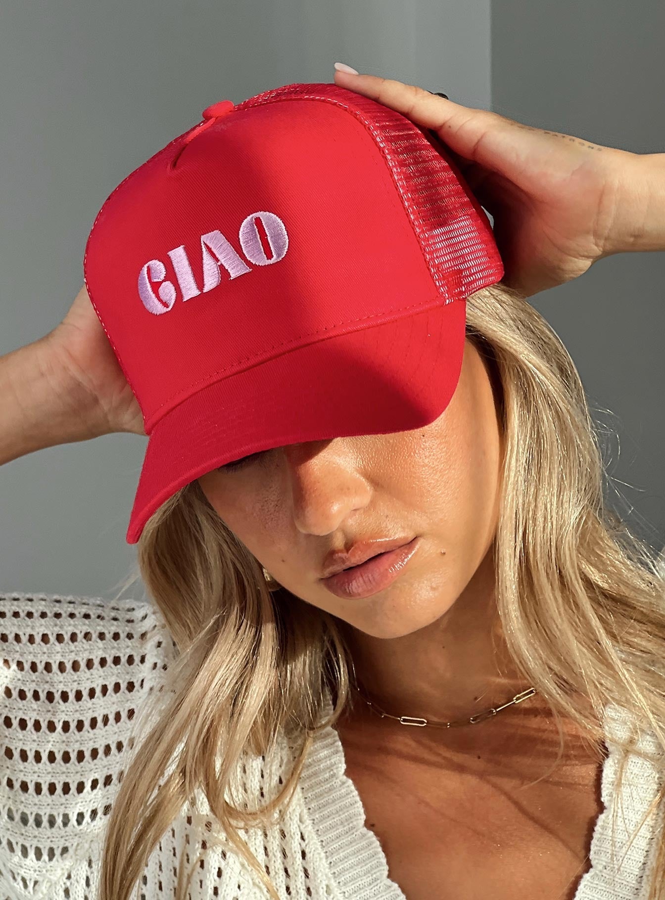 Ciao Trucker Hat Red/Pink