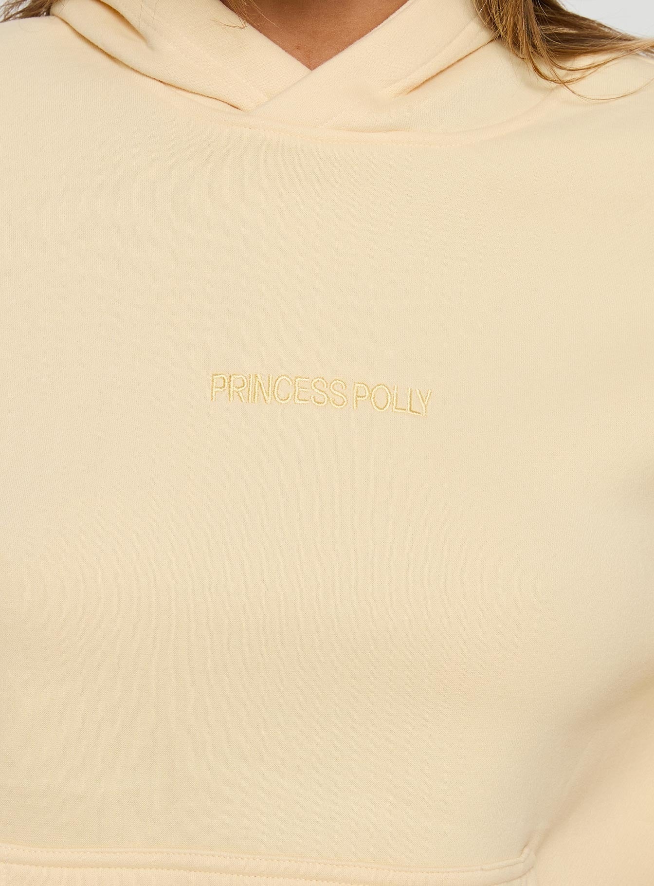 Princess Polly Hooded Sweatshirt Yellow