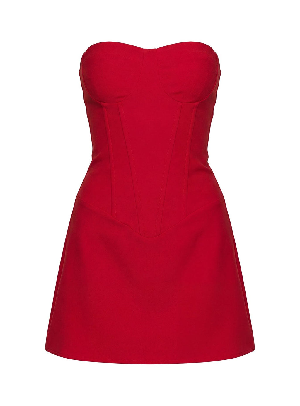 Kameila Strapless Mini Dress Red