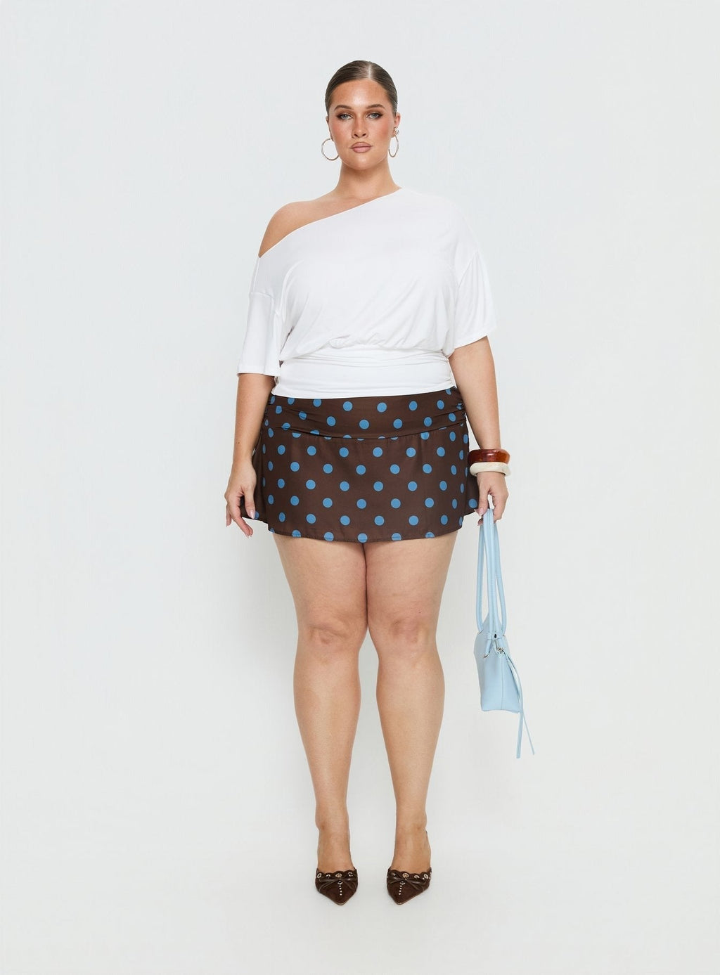 Ashlinn Off Shoulder Drapey Top White Curve
