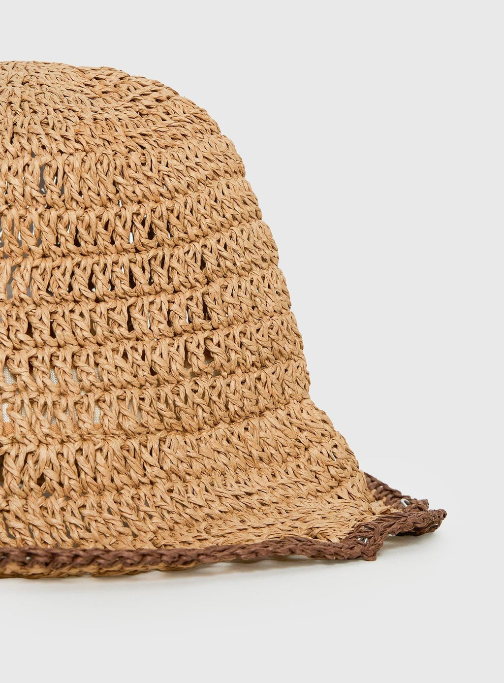 Kindall Straw Bucket Hat Tan