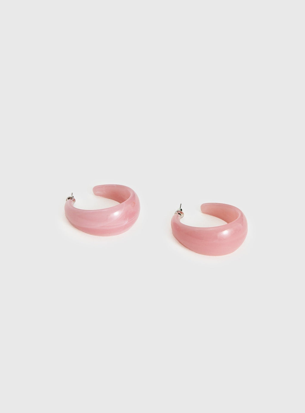 Lindy Hoop Earrings Pink