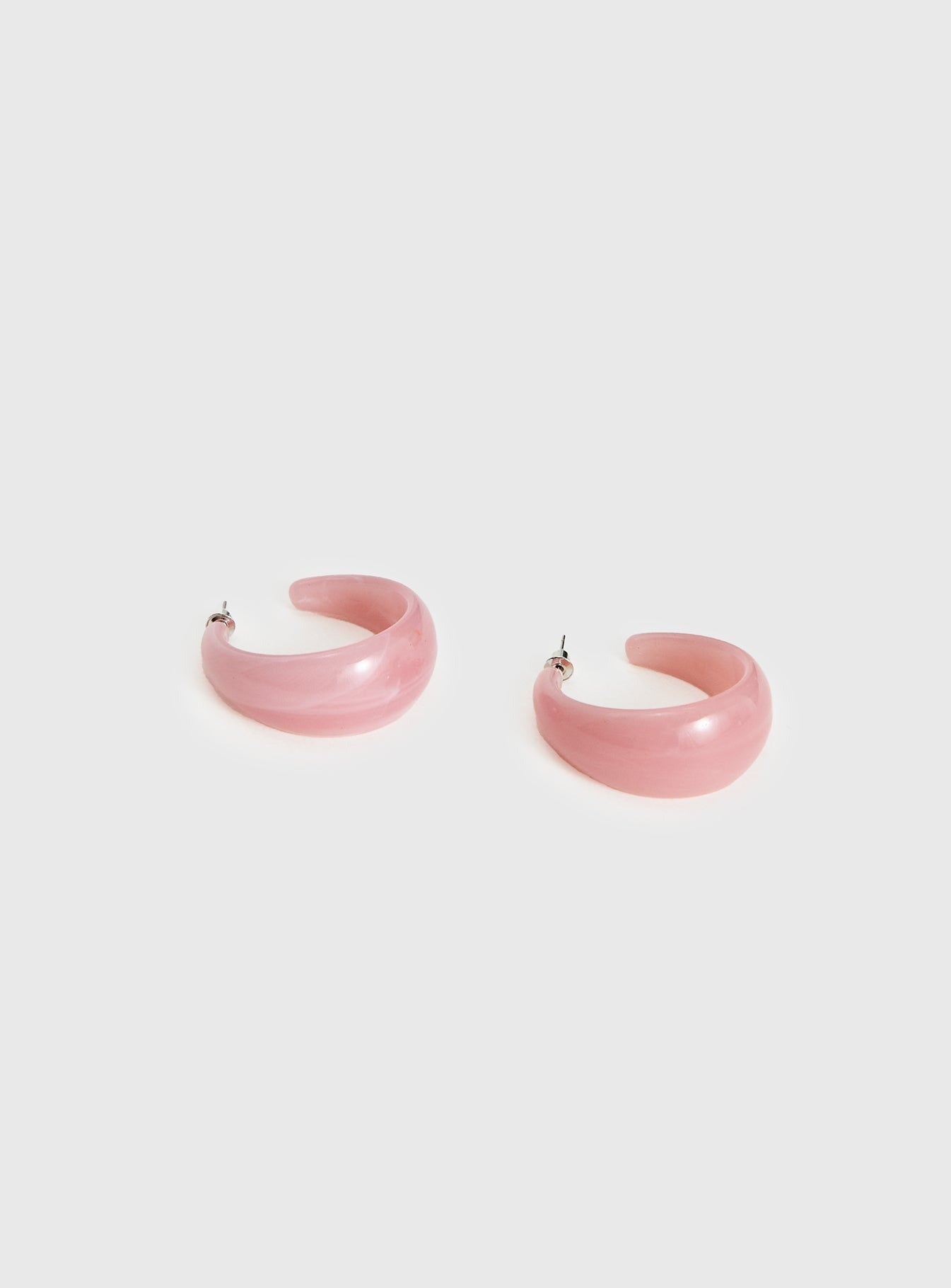 Lindy Hoop Earrings Pink