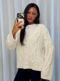 Selfless Love Cable Knit Cardigan Cream
