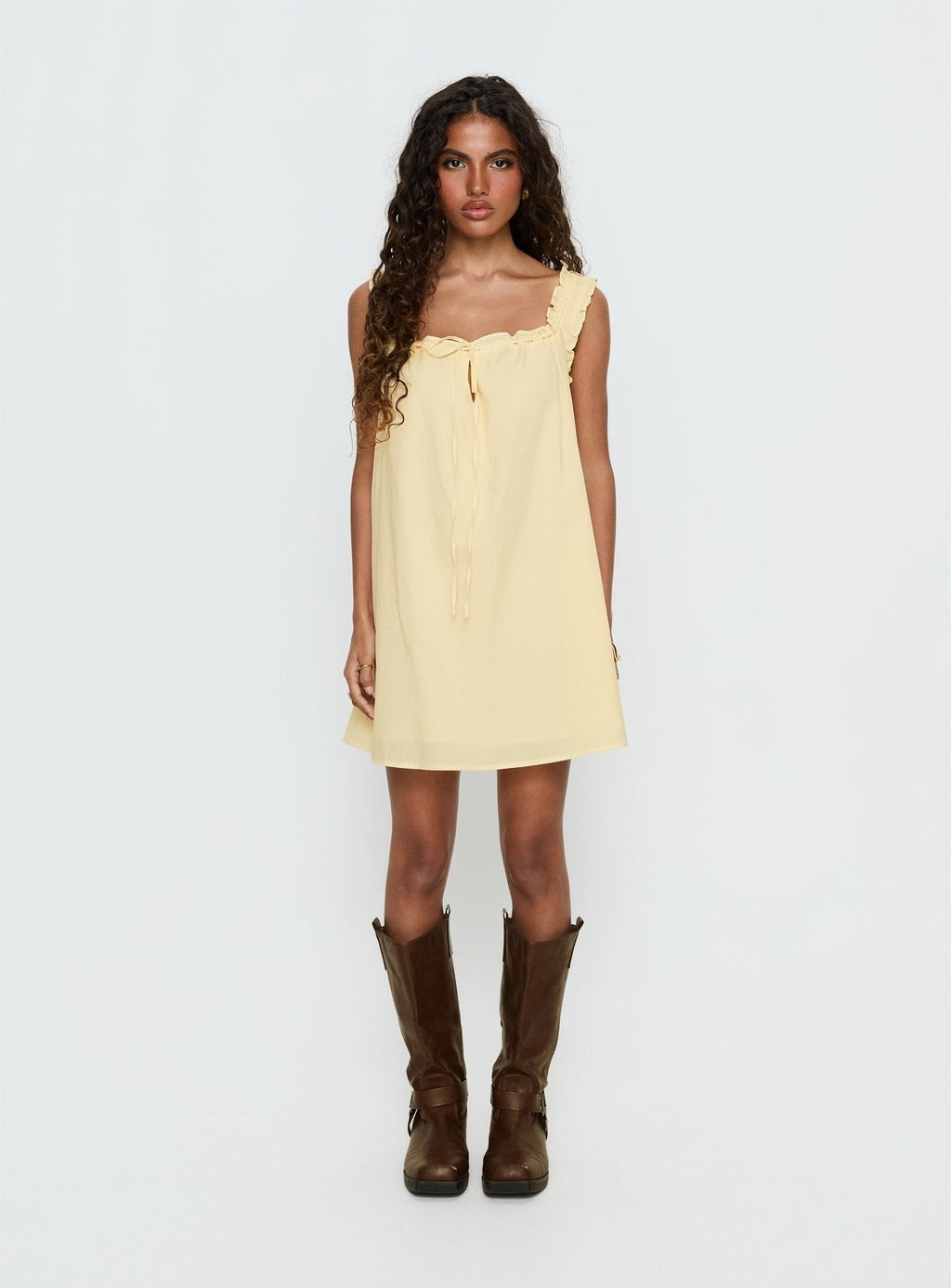 Swing Mini Dress Lemon