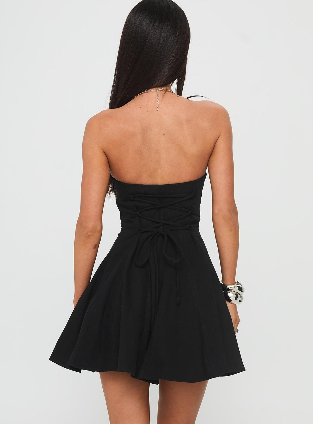Zavira Strapless Romper Black
