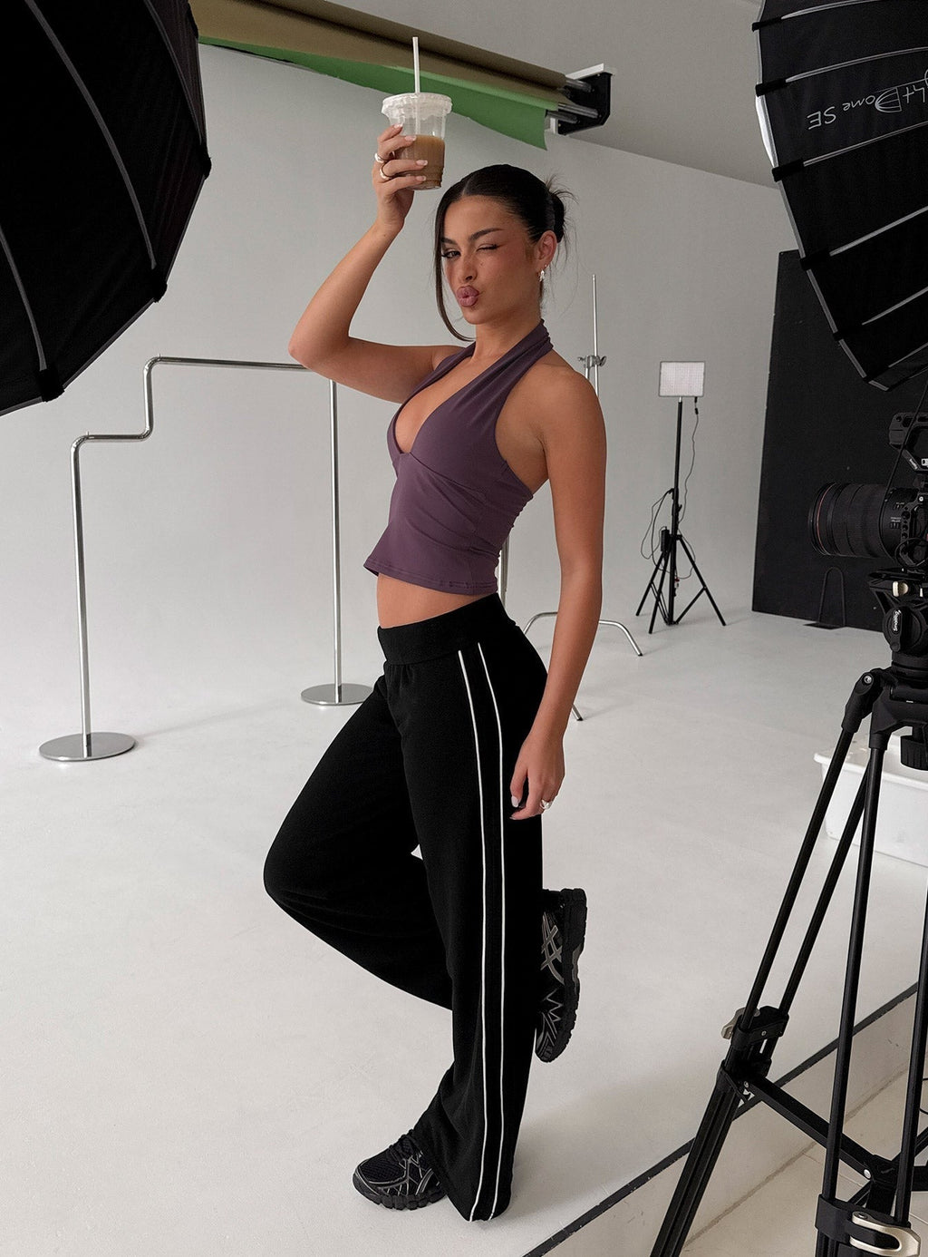 Ascenda Straight Leg Track Pant Black