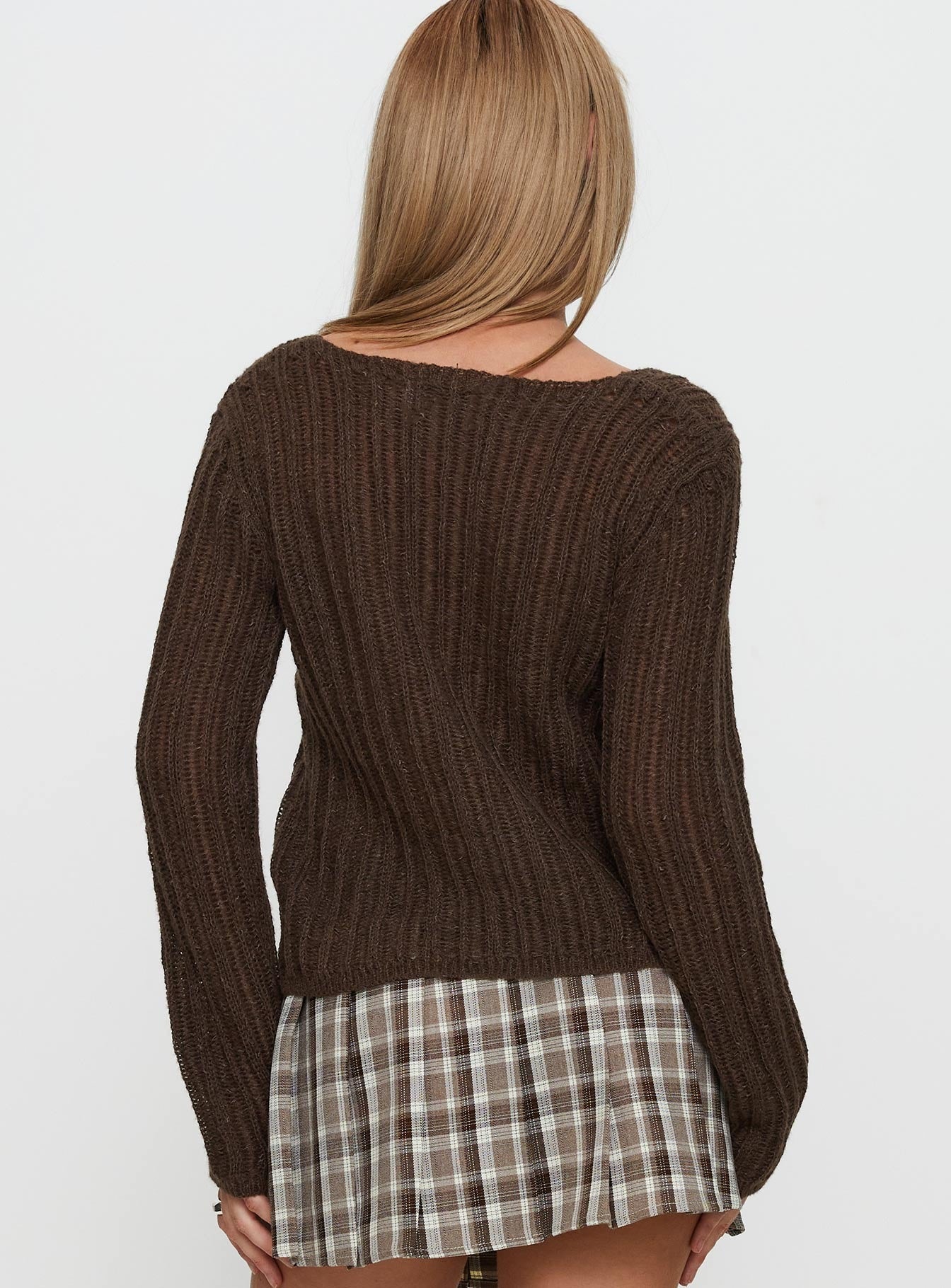 Lenker Knit Sweater Brown