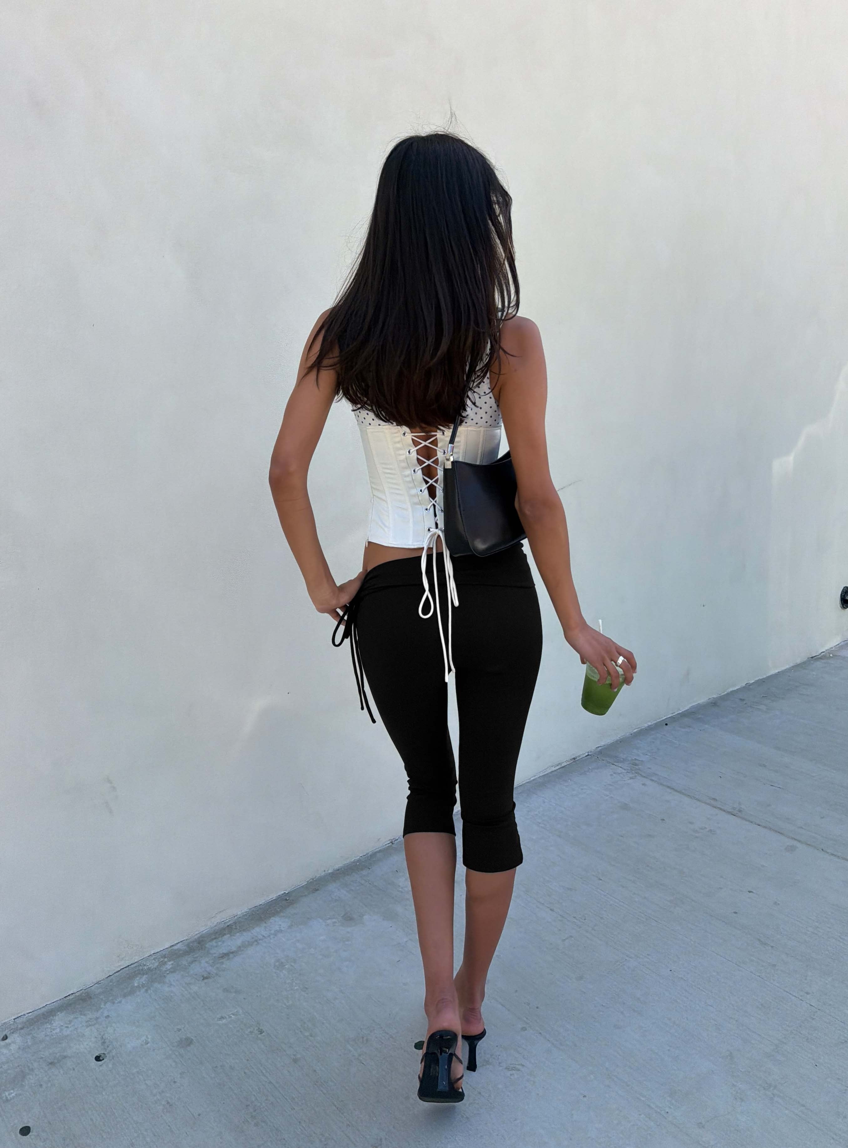 Bailor Channel Waistband Capri Pants Black