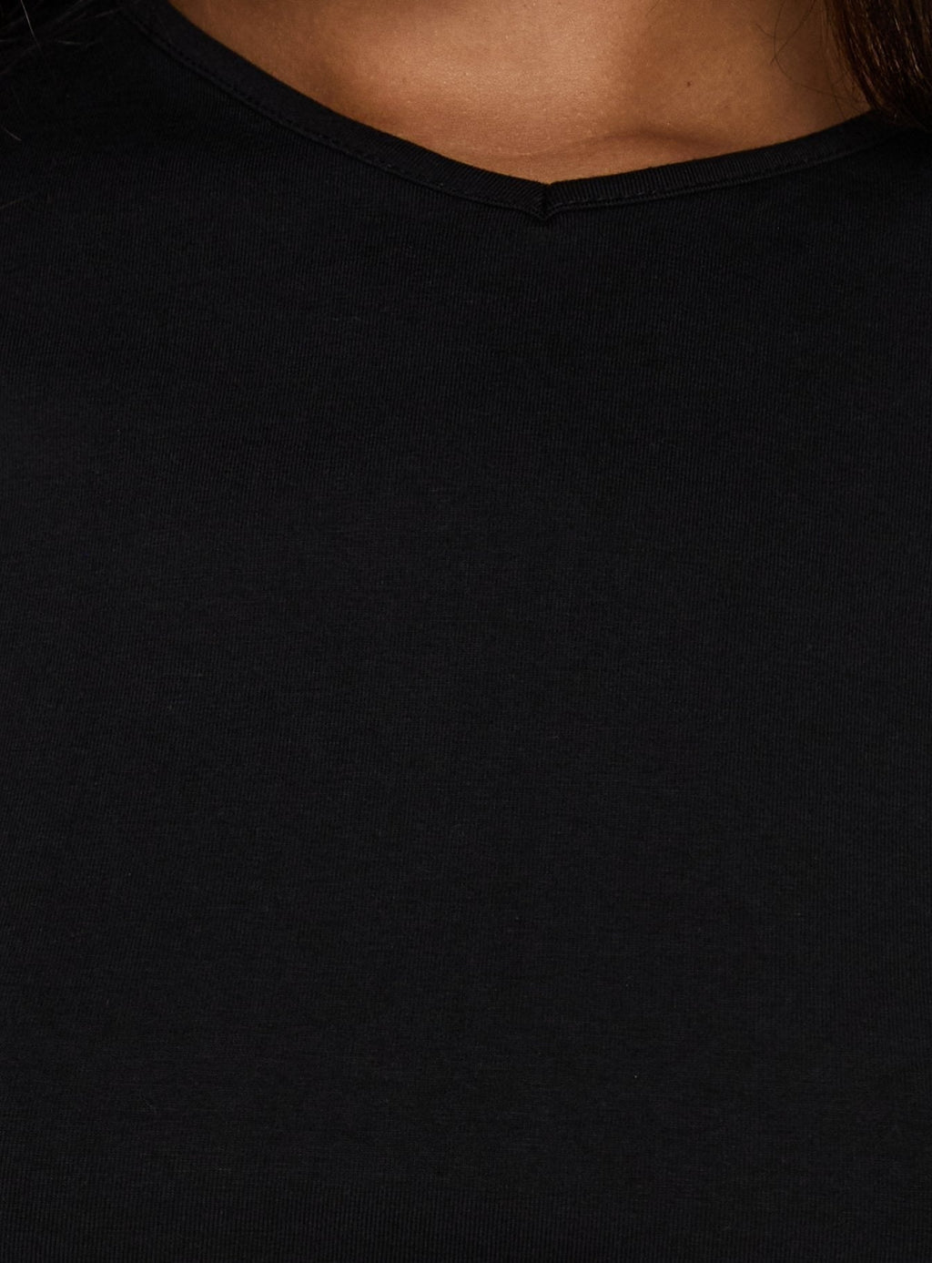Nakota V Neck Cinched Tee Black