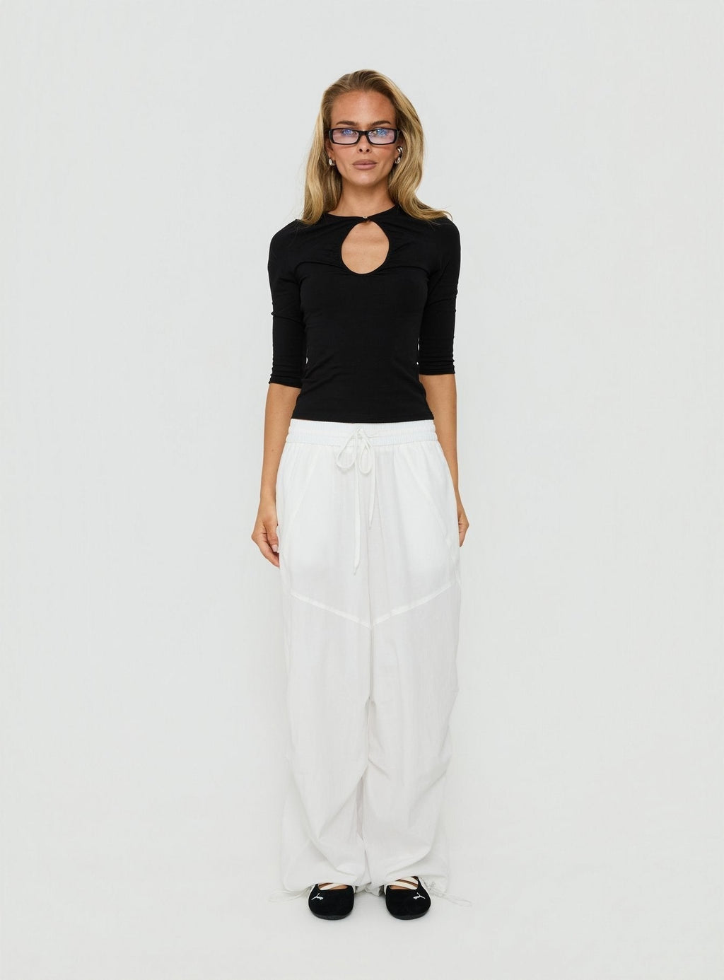 Mankind Baggy Cargo Pants White