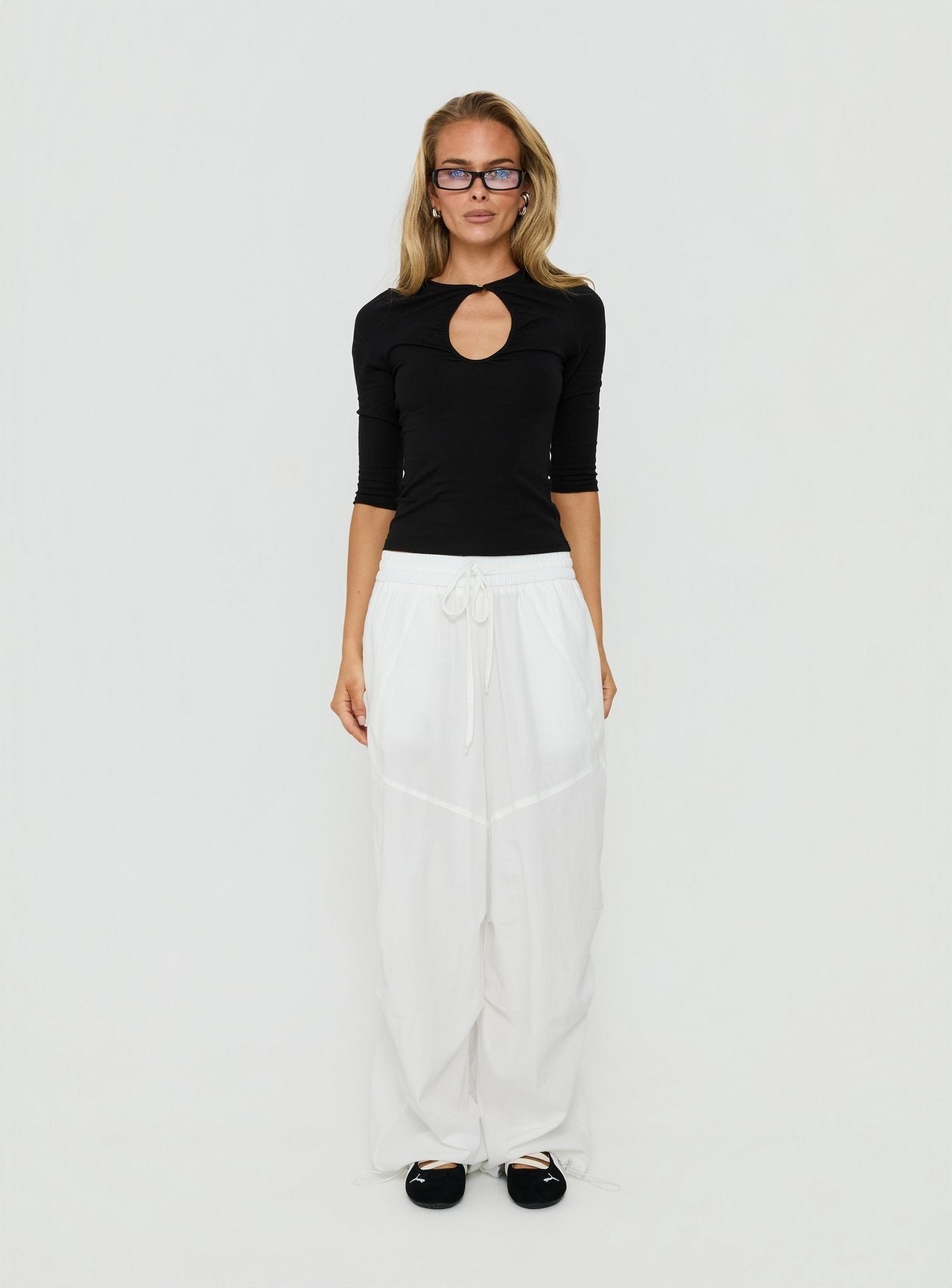 Mankind Baggy Cargo Pants White