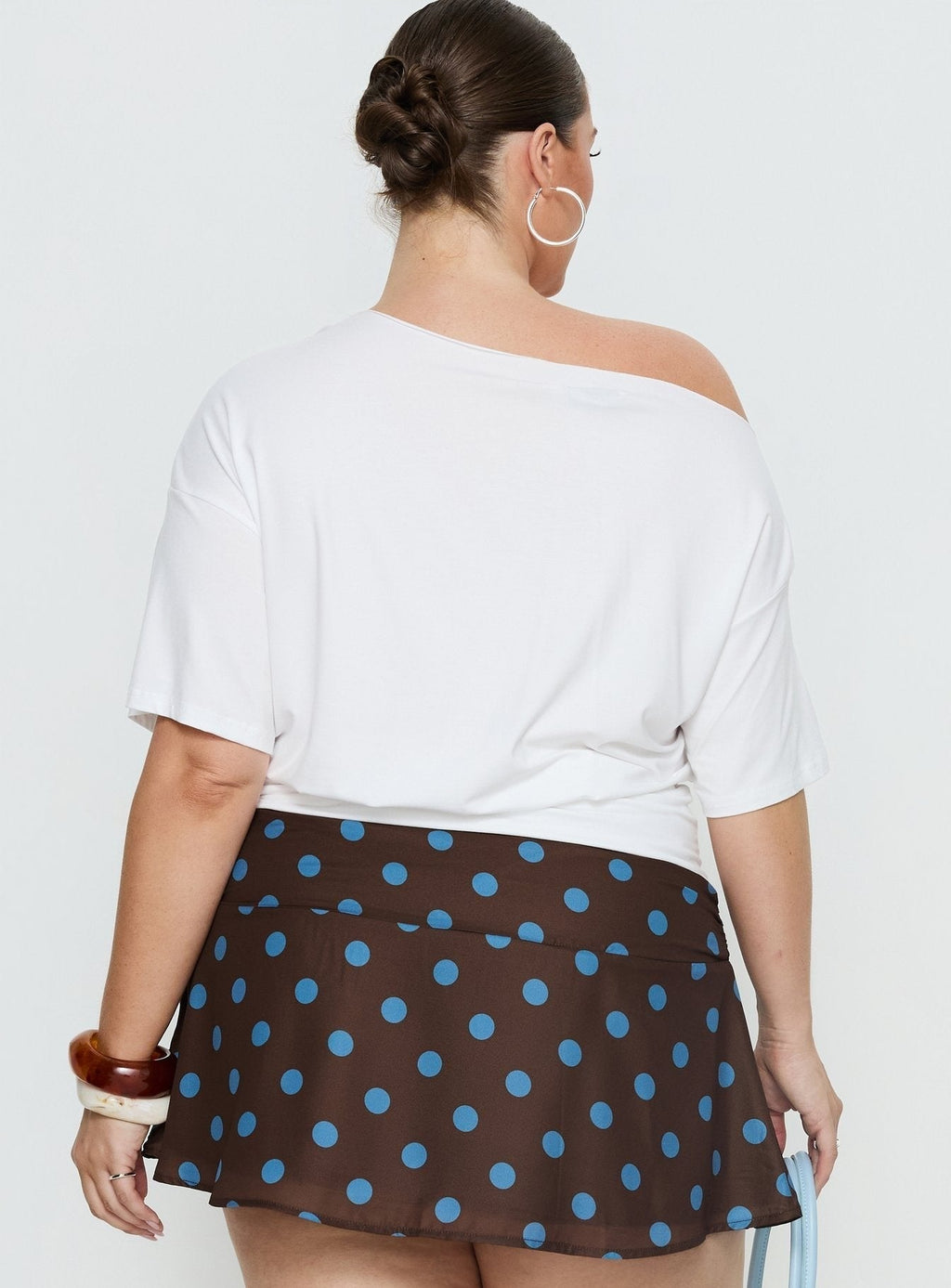 Ashlinn Off Shoulder Drapey Top White Curve
