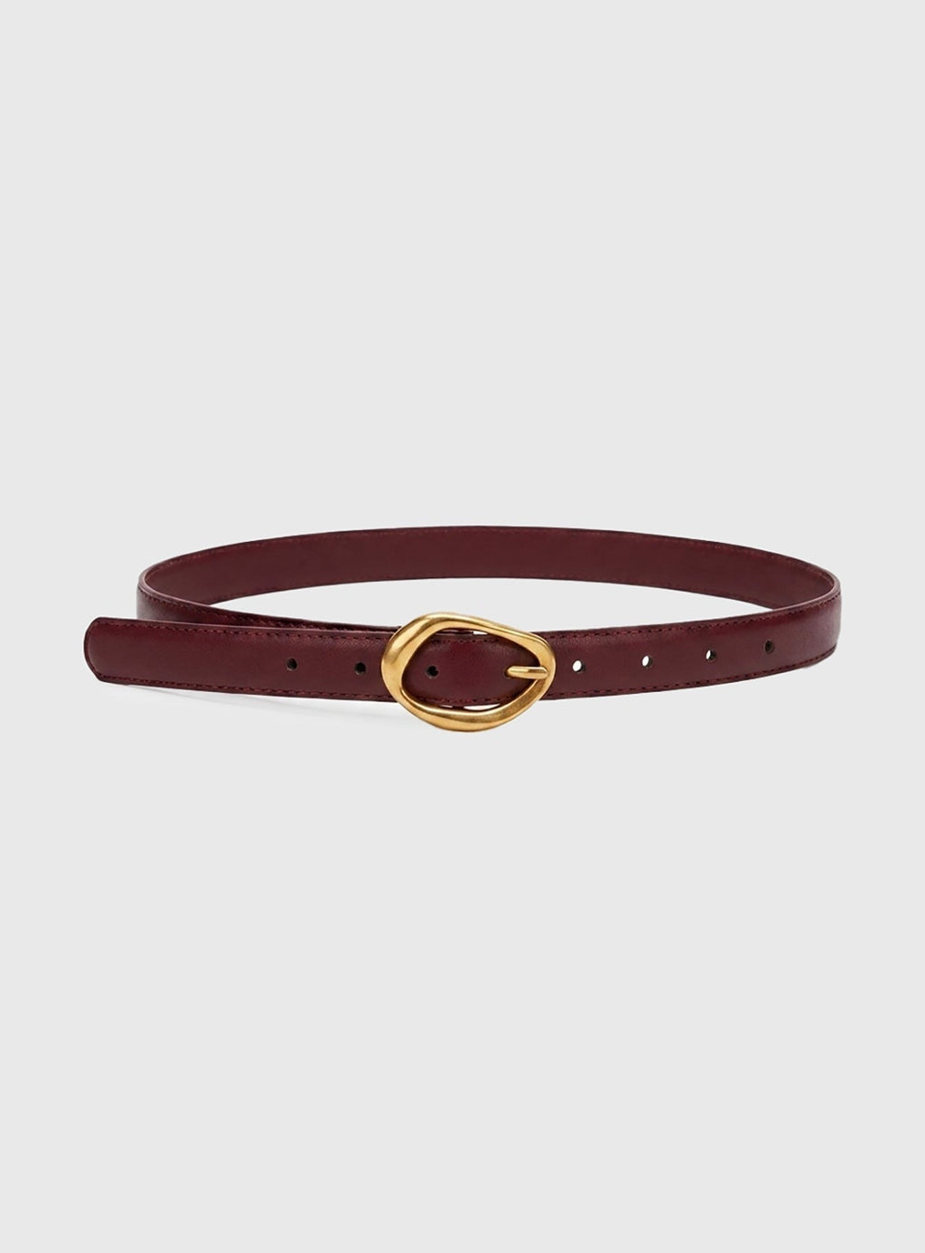 Atreides Faux Leather Belt Burgundy / Gold