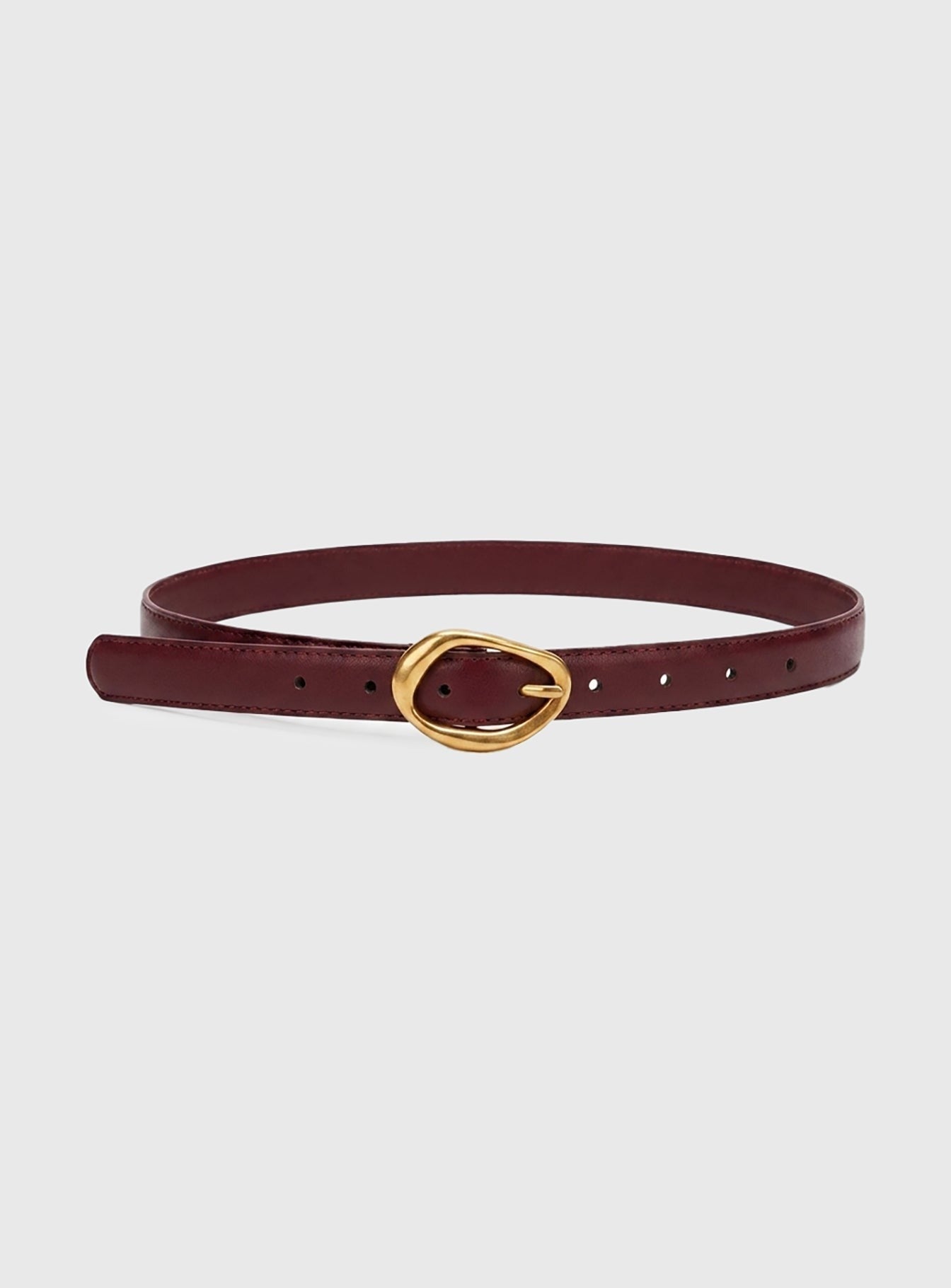 Atreides Faux Leather Belt Burgundy / Gold