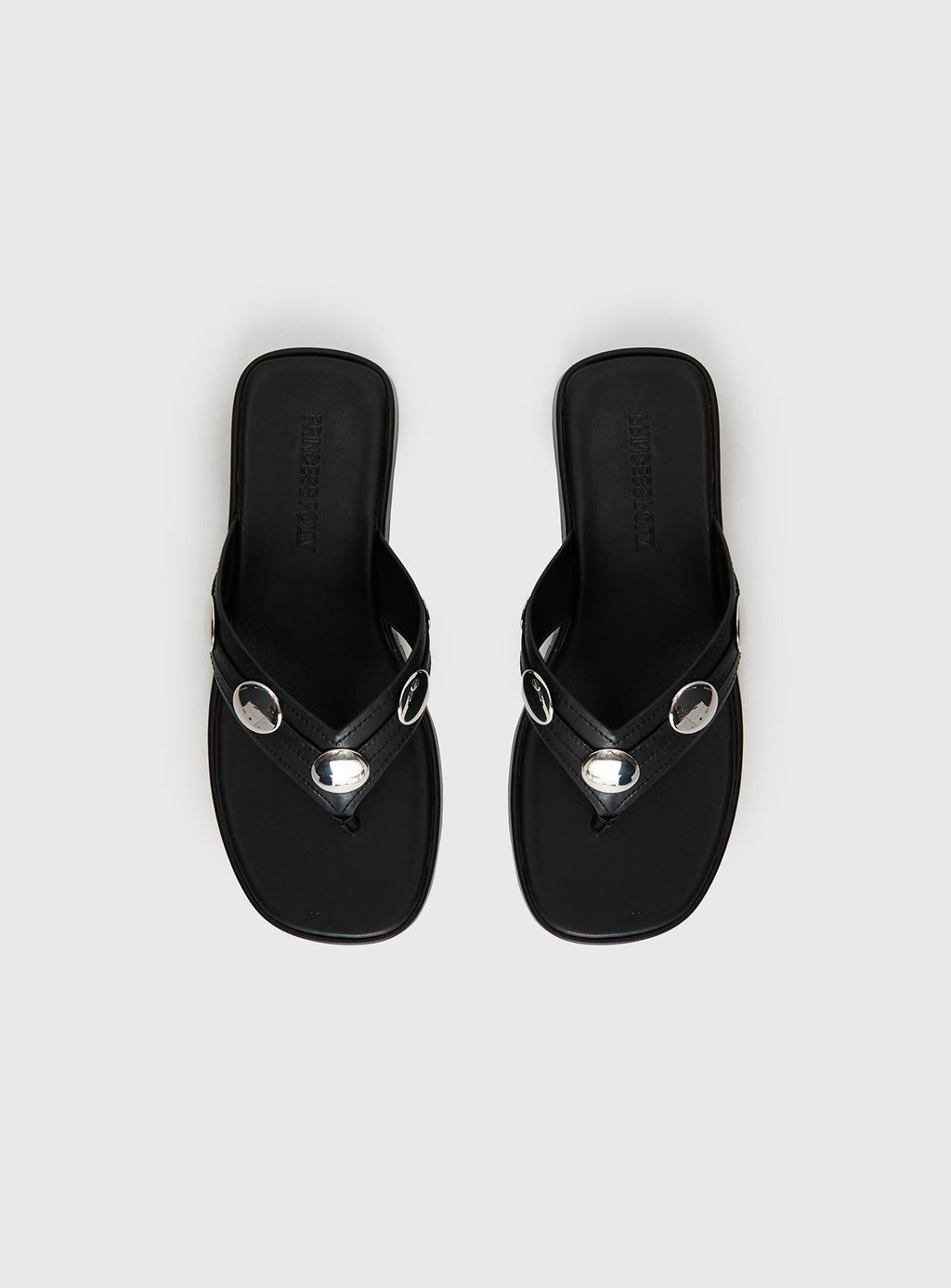 Paislee Stud Detail Sandals Black