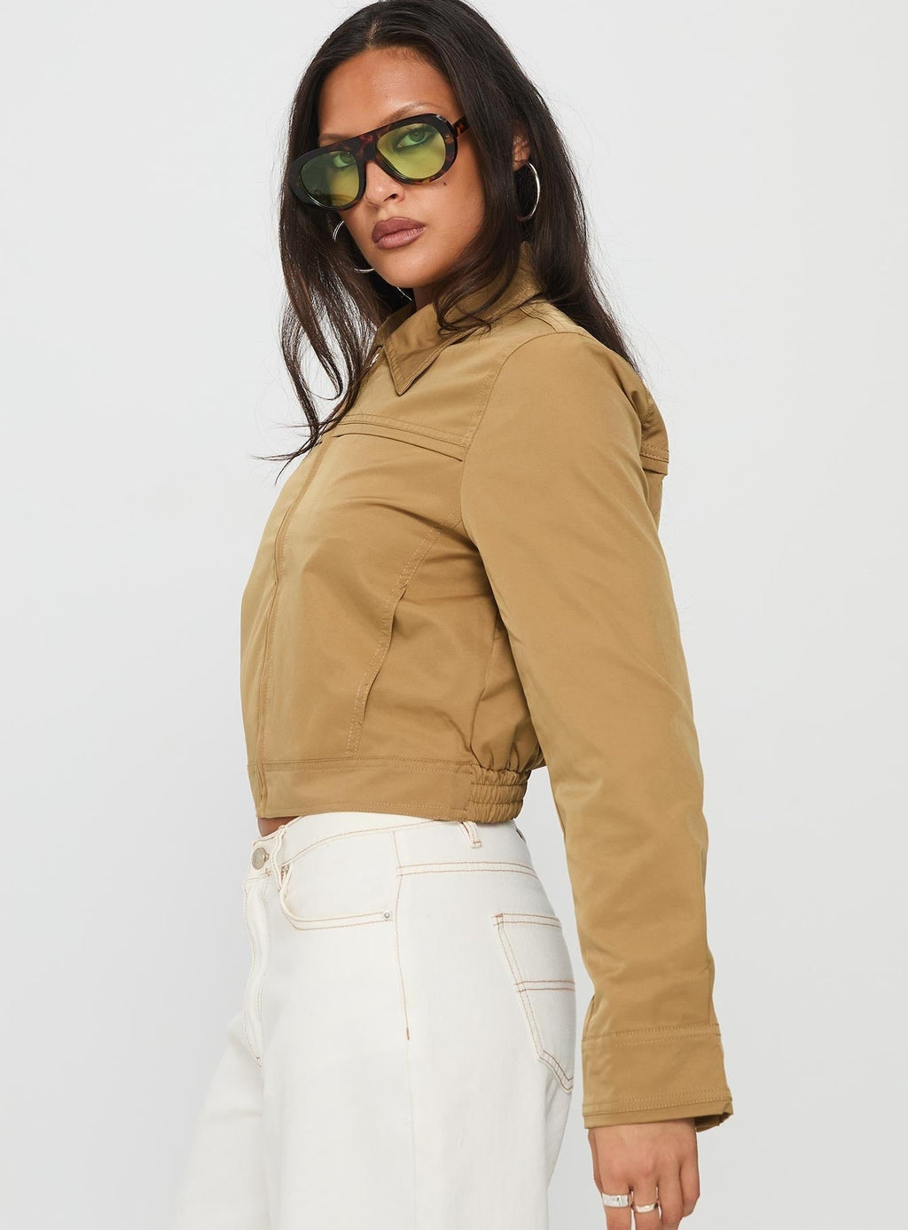 Perfection Cropped Jacket Mustard