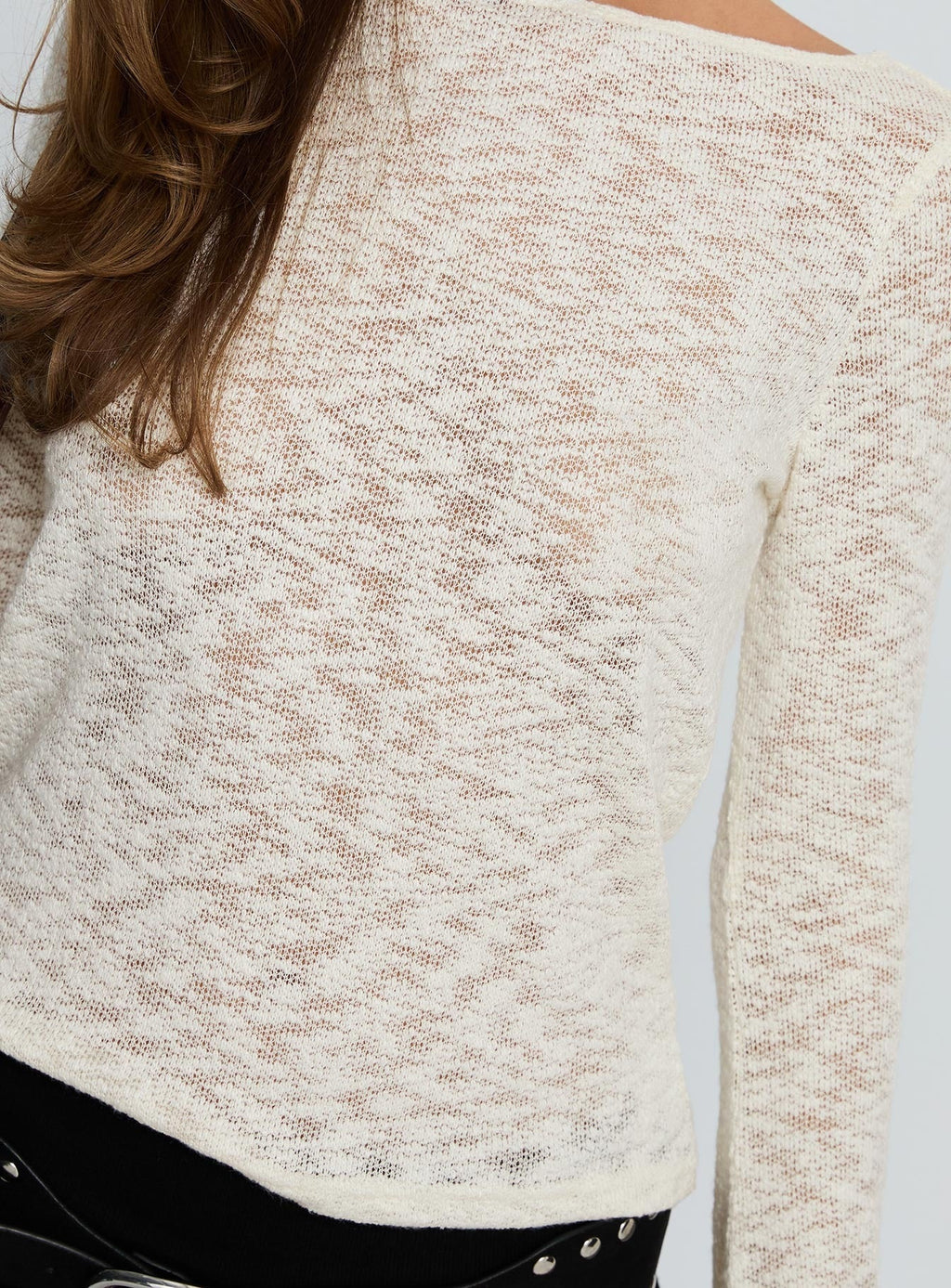 Follow Emotions Wide Neck Top Cream