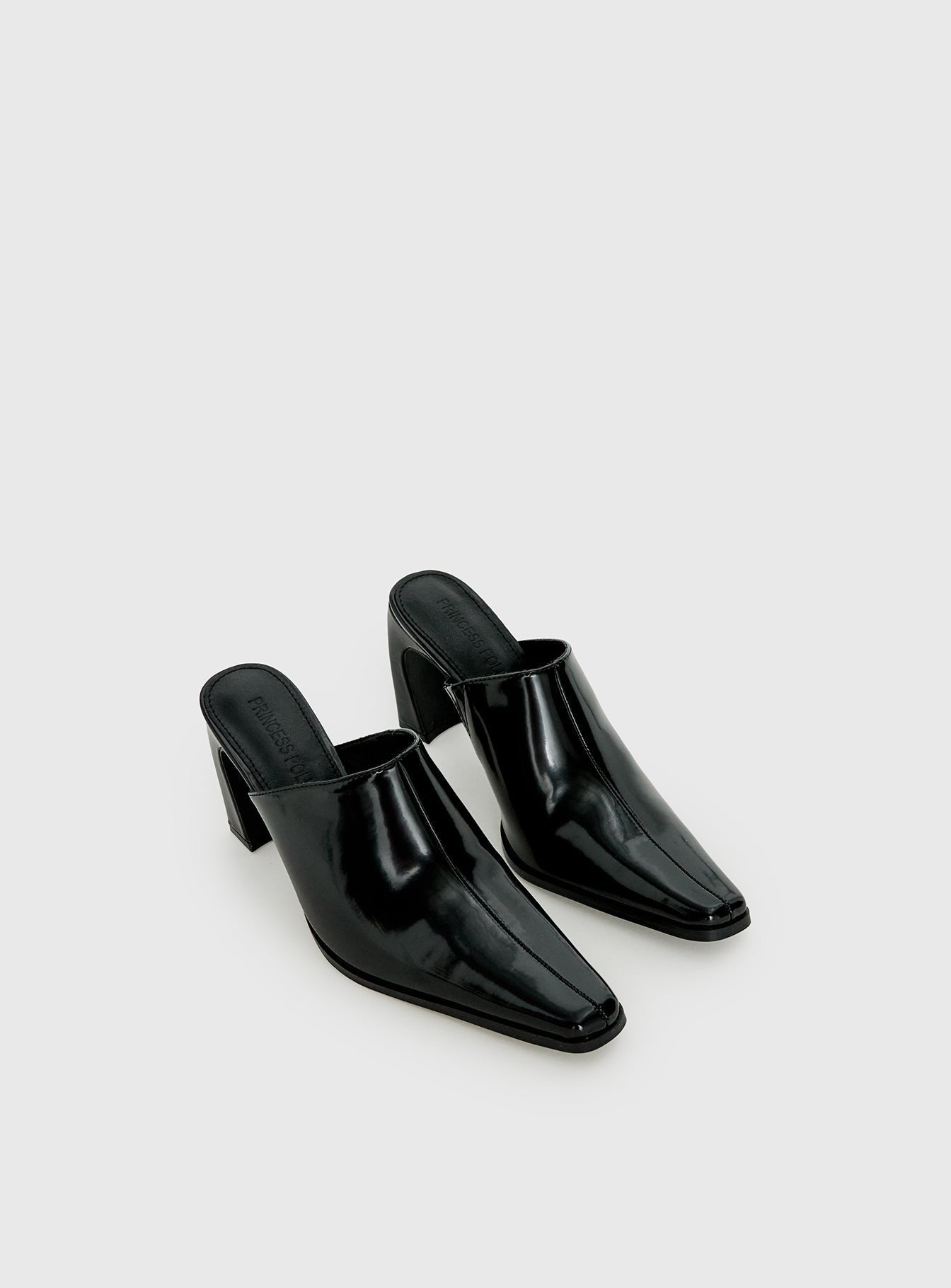 Hania Slip On Closed Toe Heels Black