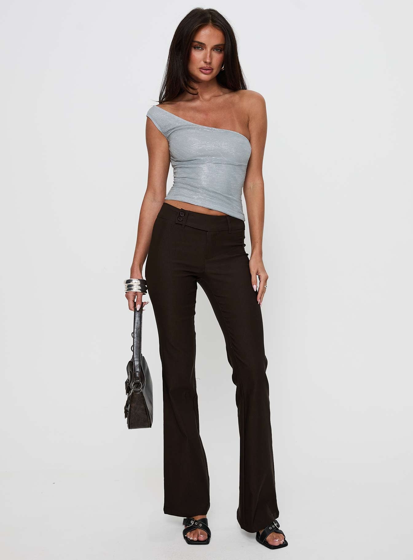 Kinkirk Flared Pants Chocolate Tall