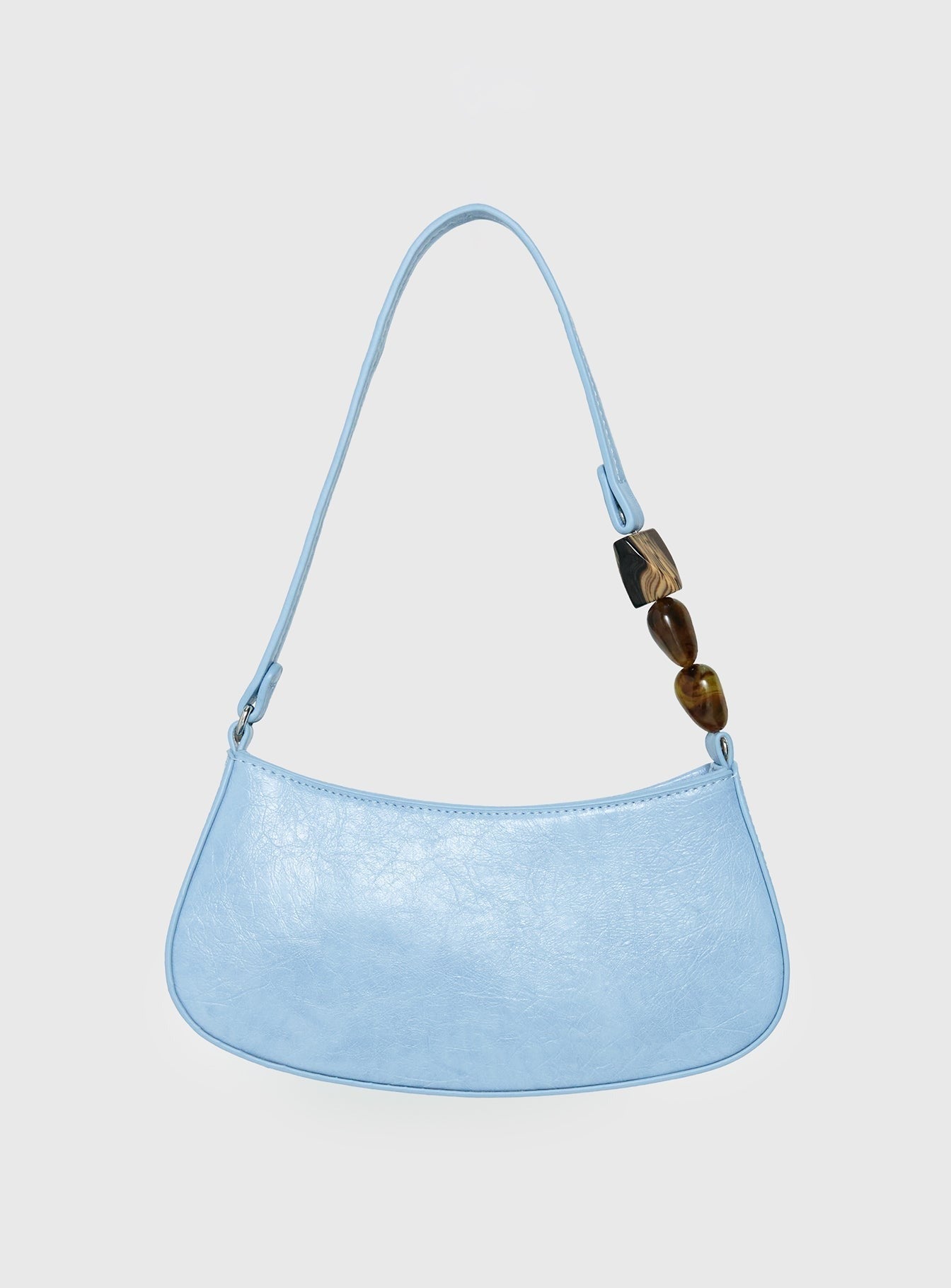 Contradiction Bead Detail Shoulder Bag Blue
