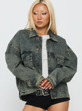 Kier Oversized Denim Jacket Acid Wash