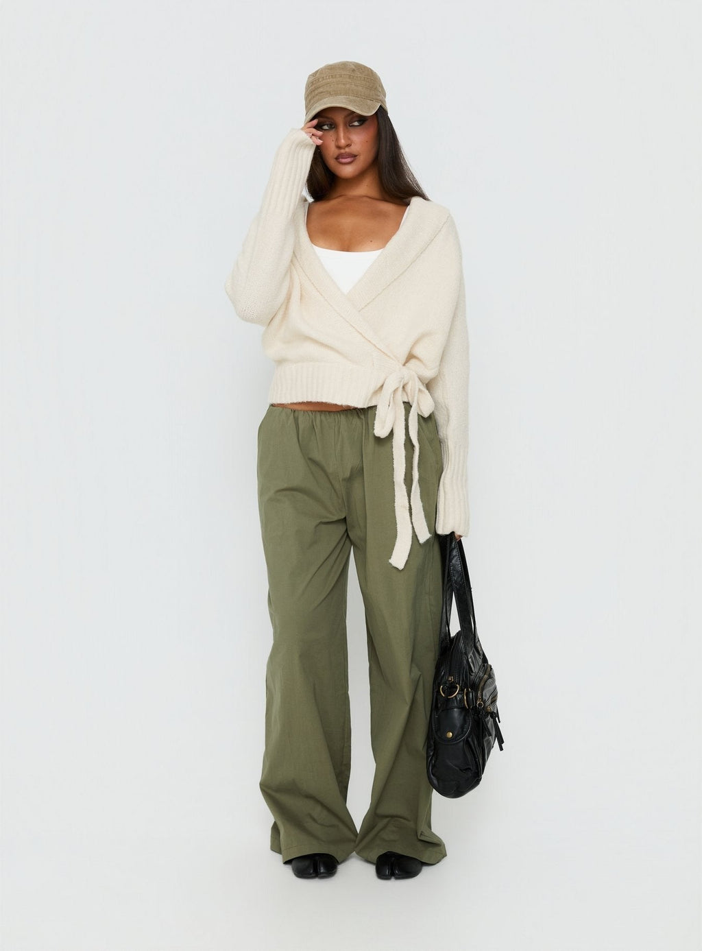 Briee Wrap Cardigan Cream