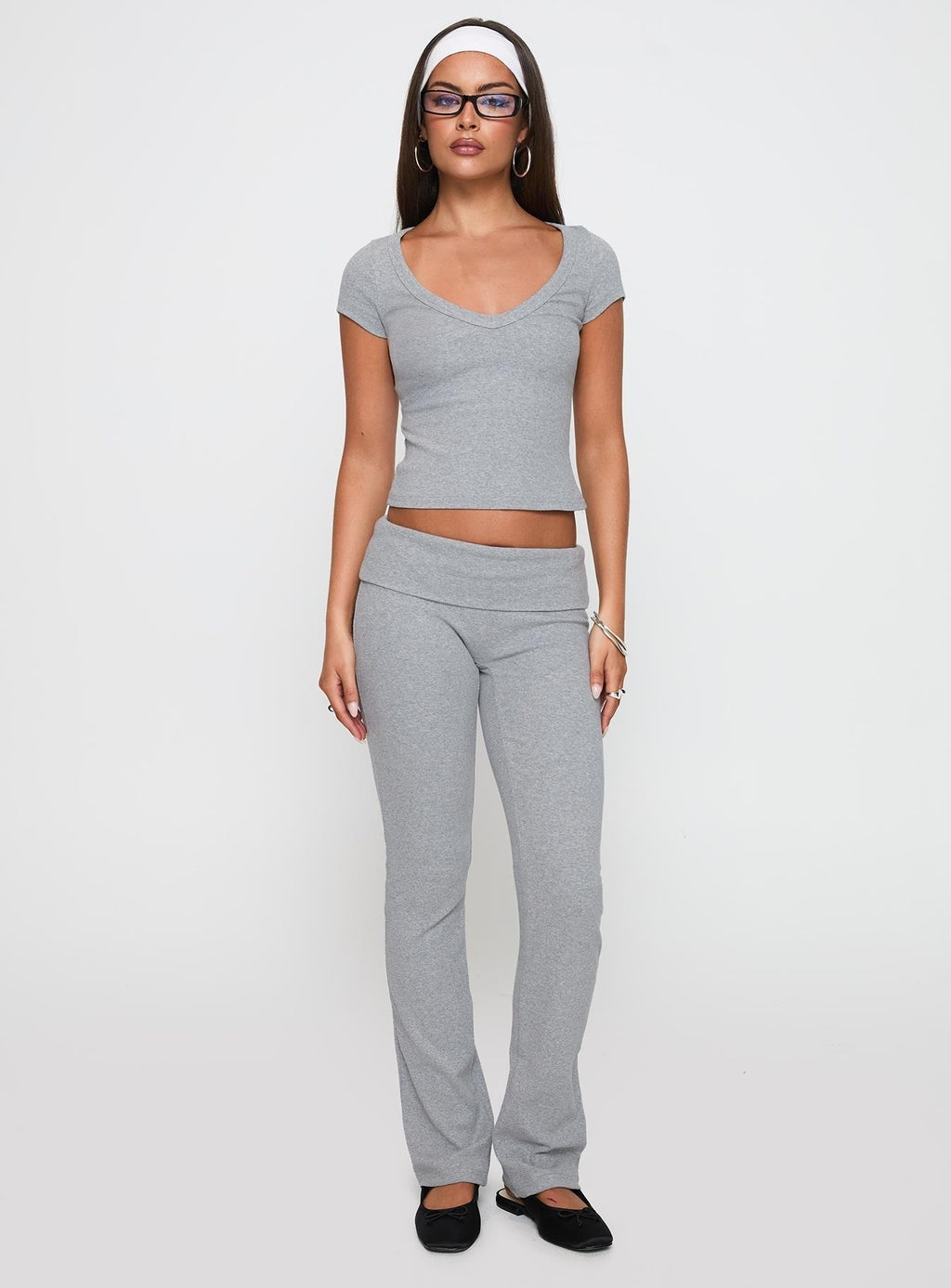Truth Be Told Straight Leg Pant Grey Marle