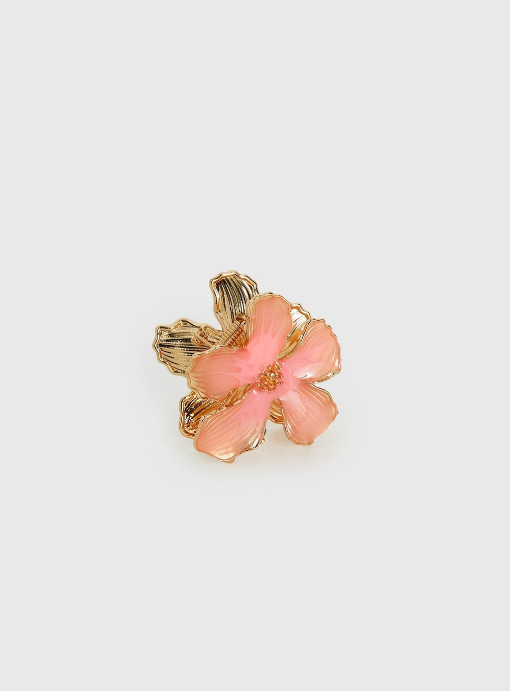 Luhna Floral Claw Clip Orange