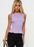Chauntelle Ruched Top Lilac