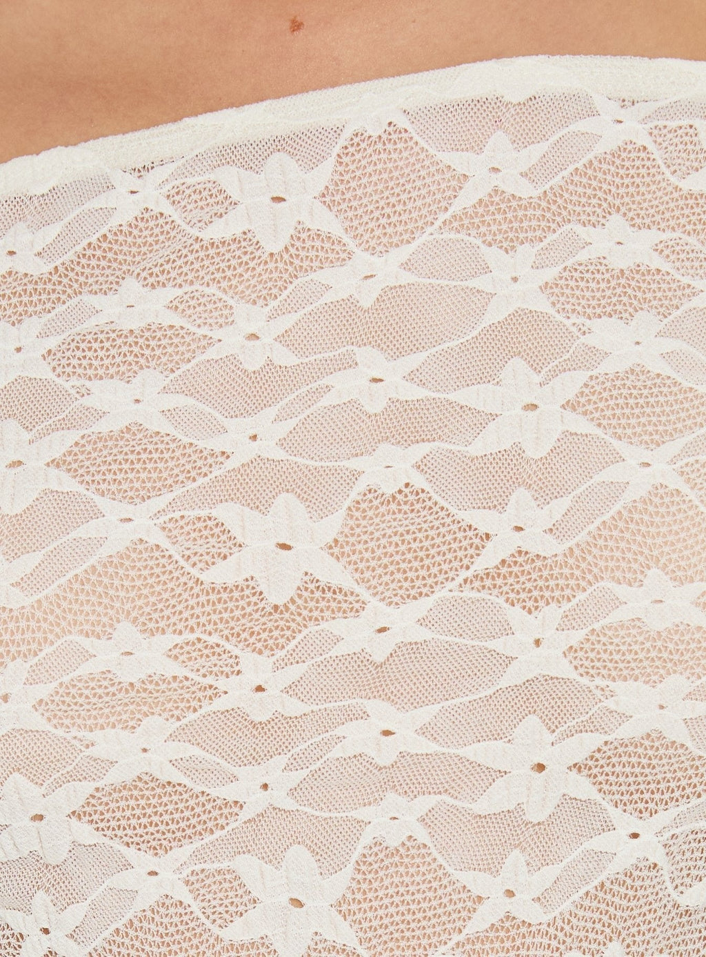 Korrine Off Shoulder Short Sleeve Lace Top Cream