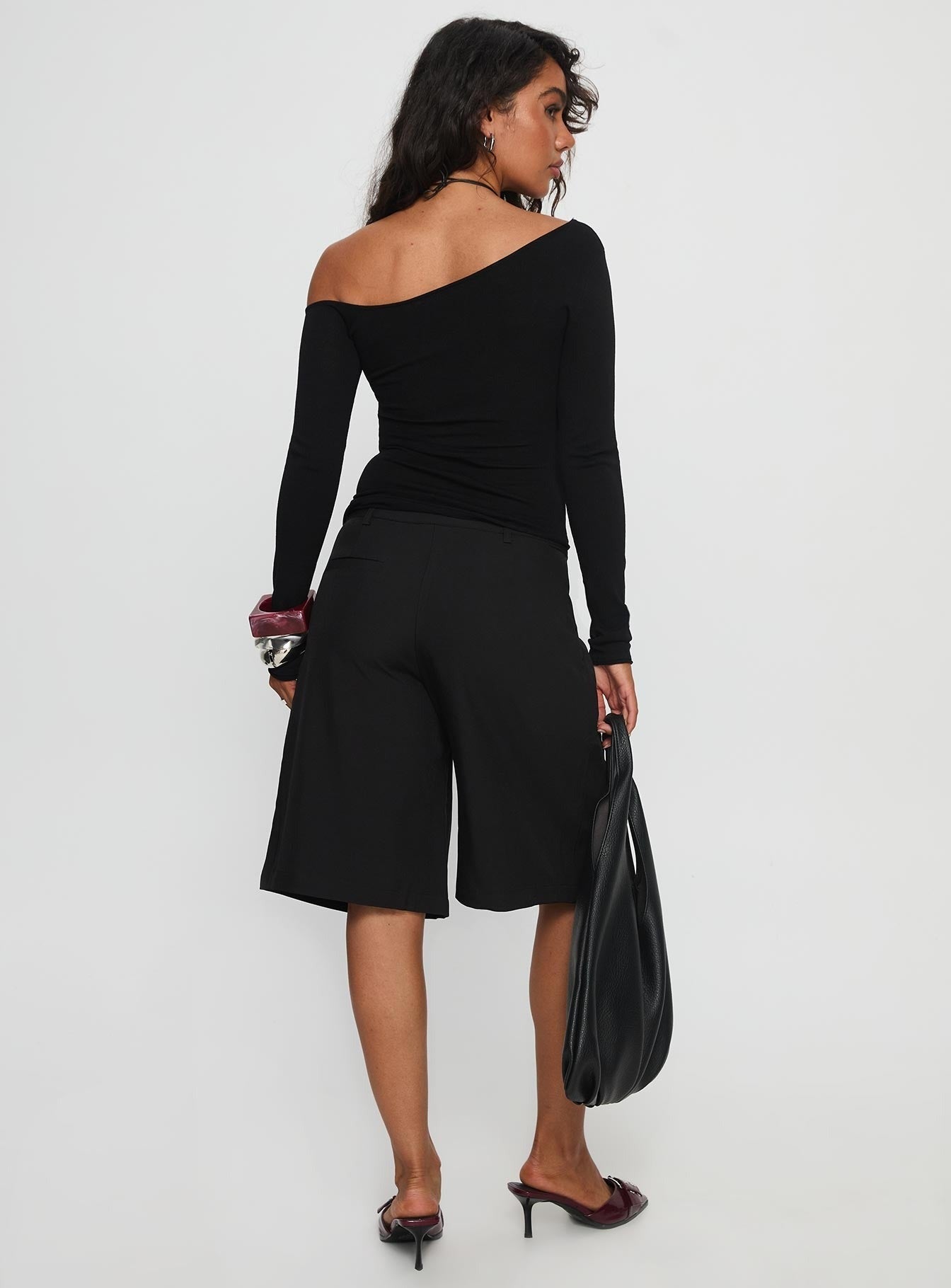 Brynah Pintuck Tailored Short Black