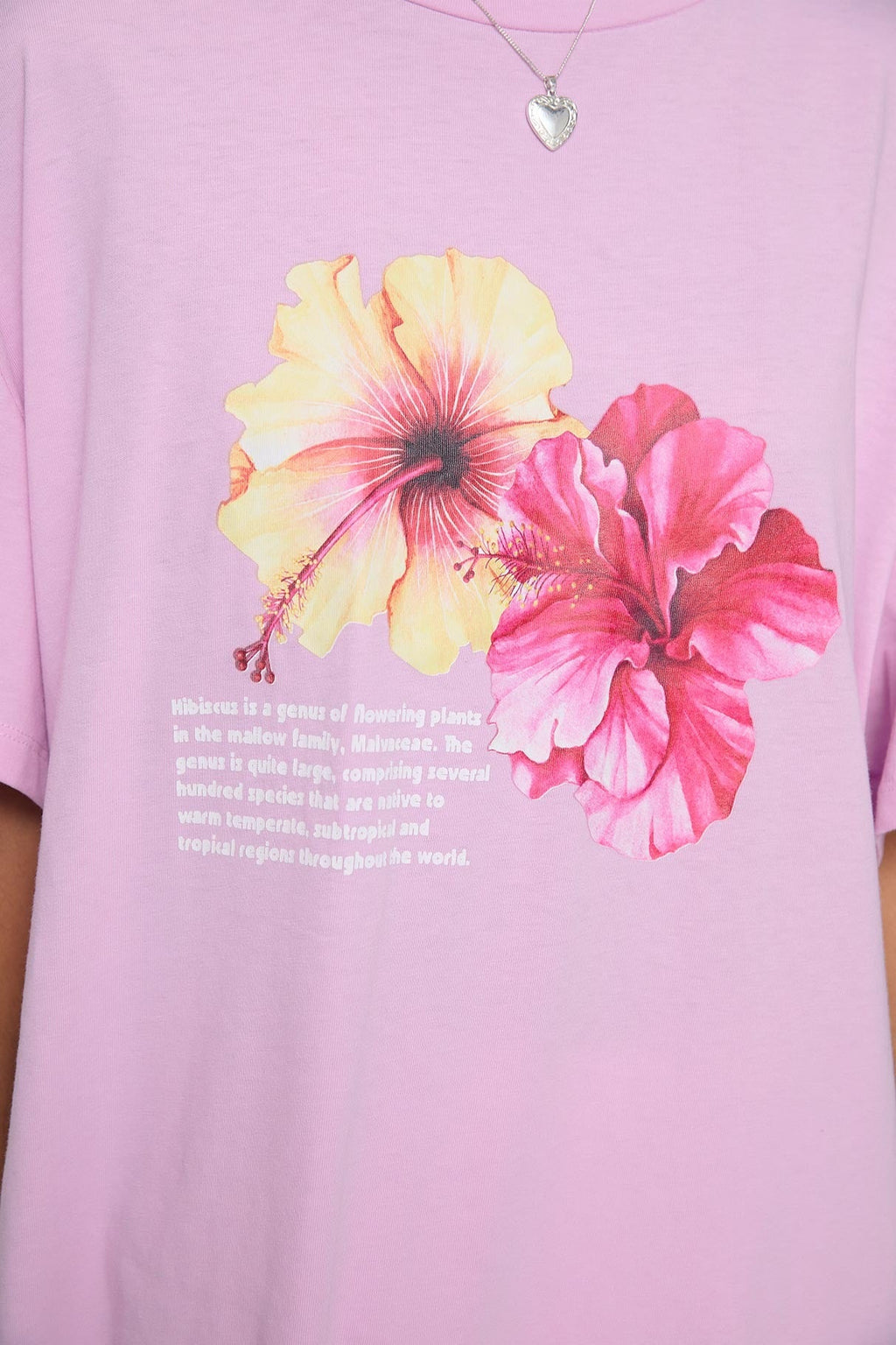 Hibiscus Haven Oversized Tee Pink