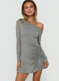 Neriya Ruched Long Sleeve Playsuit Grey