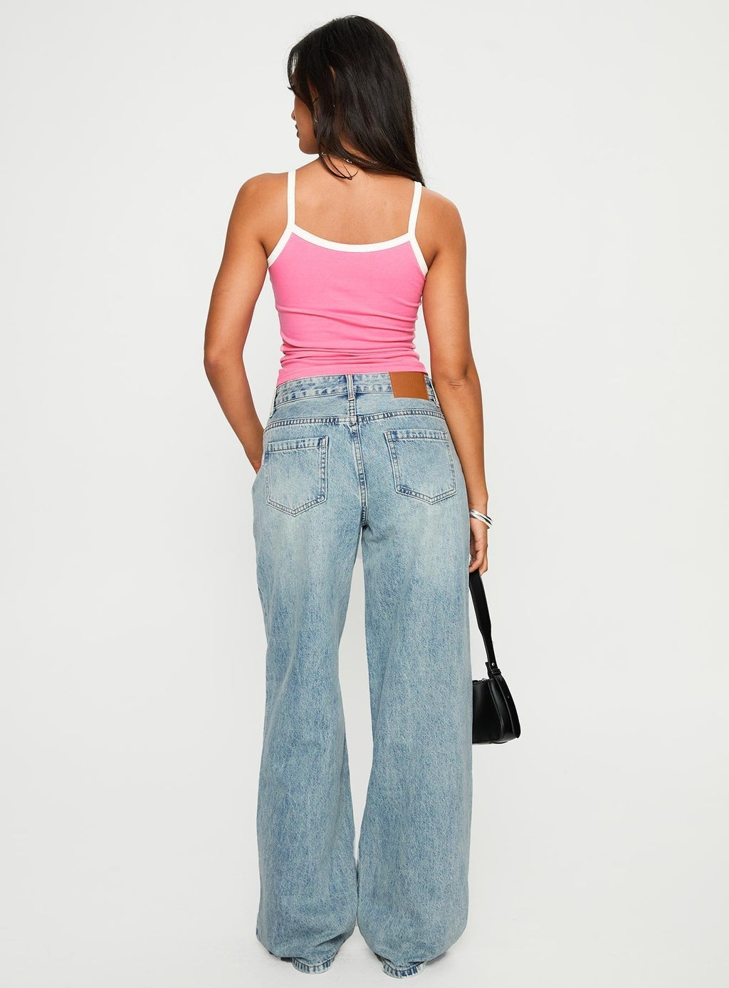 Edge Of Town Mid Rise Straight Leg Jeans Vintage Blue
