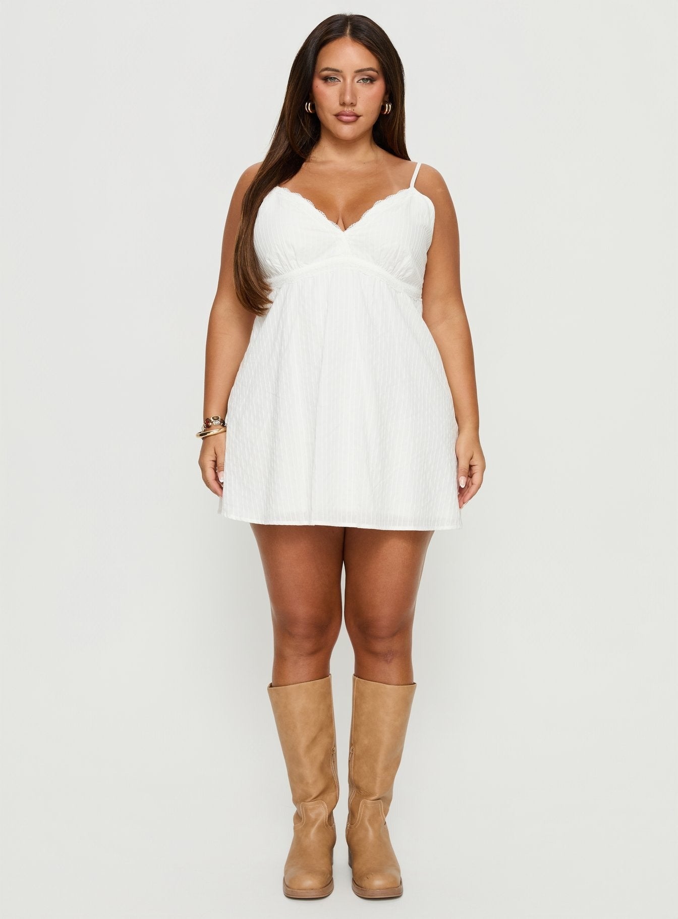 Lunya Mini Dress White Curve
