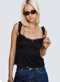 Madaleine Lace Top Black