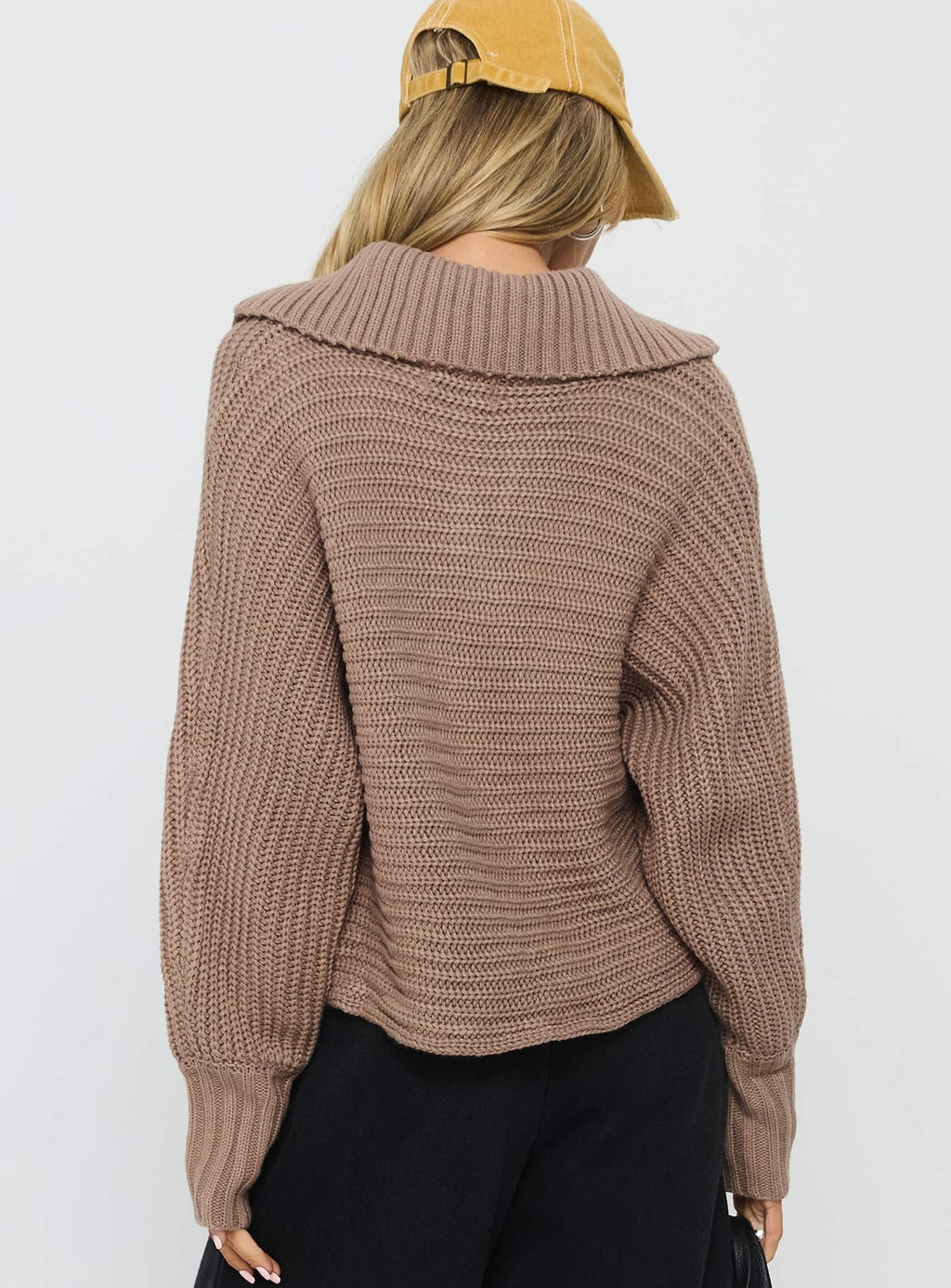Bankside Collared Knit Sweater Brown