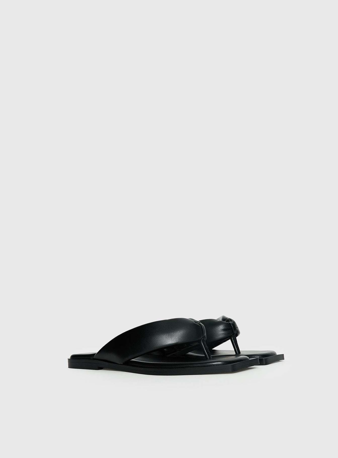 Rylin Puff Thong Sandals Black