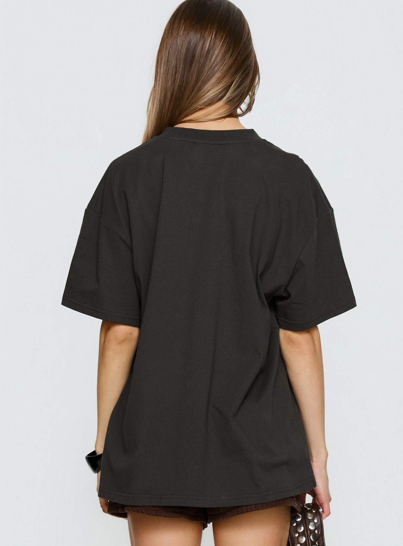 Ride or Die Daytona Oversized Graphic Tee Black