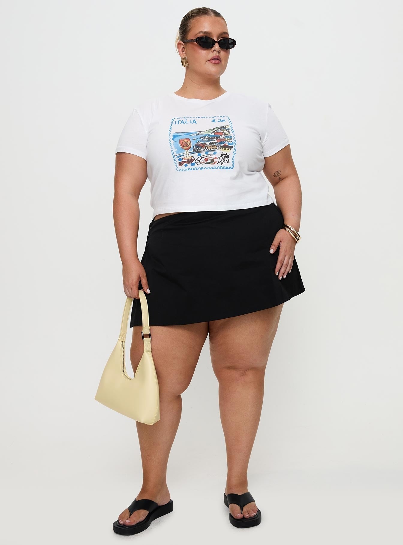 Edenia Tee White Curve