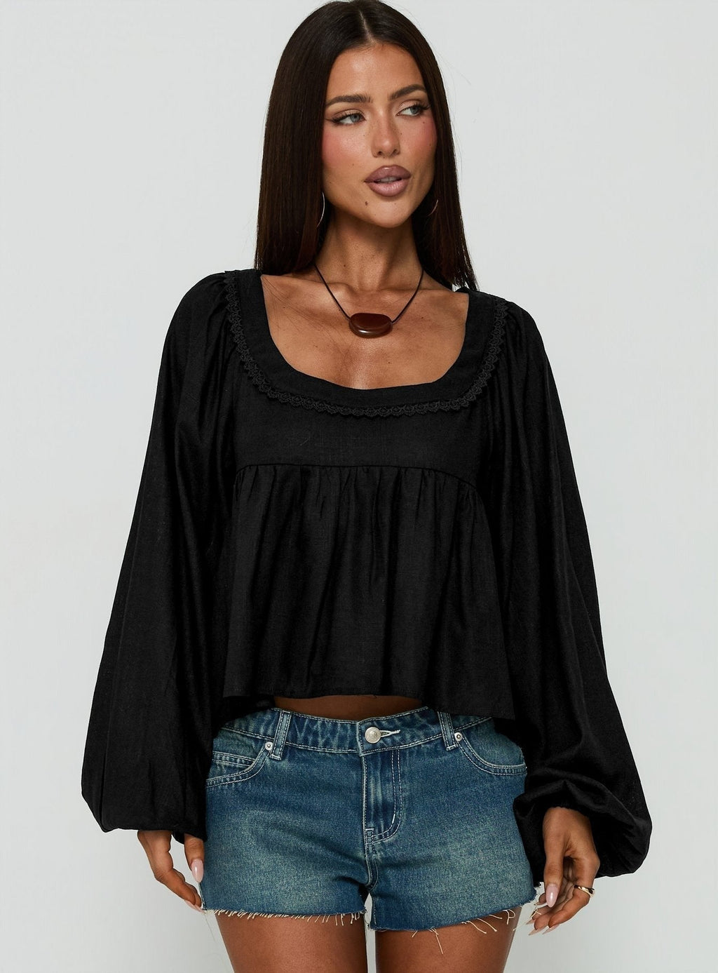 Benjie Long Sleeve Top Black
