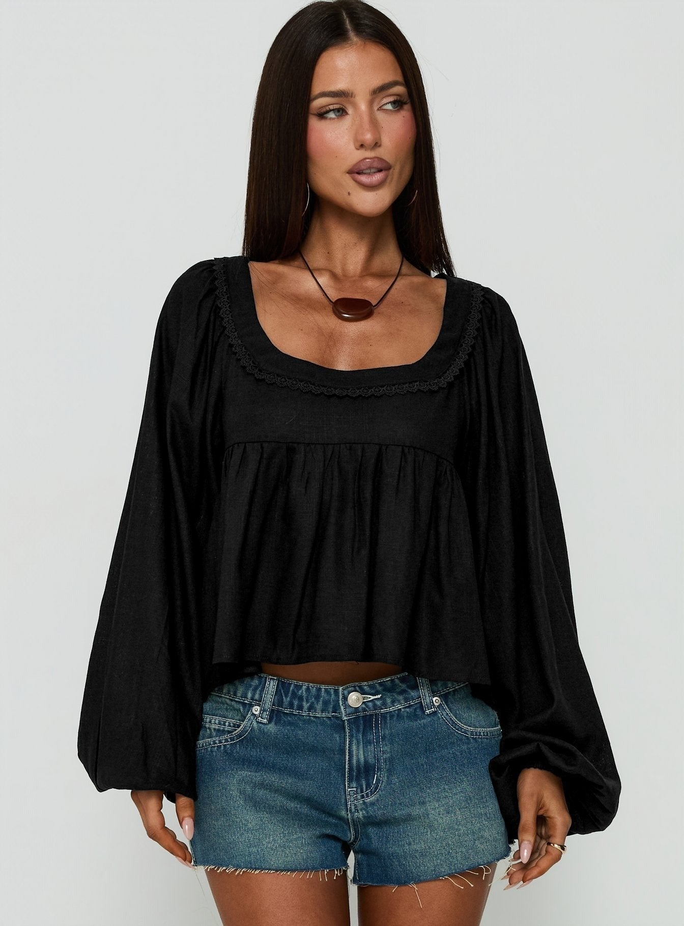 Benjie Long Sleeve Top Black