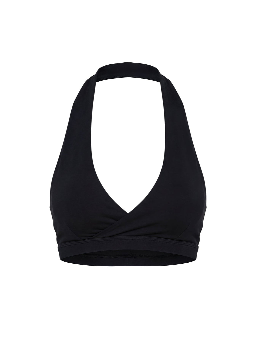 Lock In Active Halter Crop Top Black
