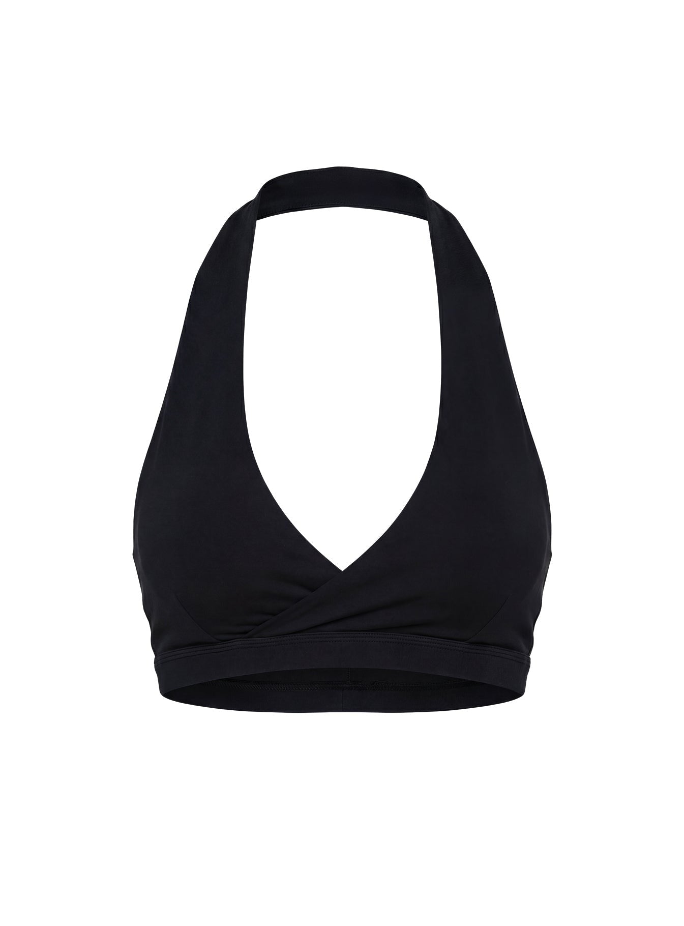 Lock In Active Halter Crop Top Black